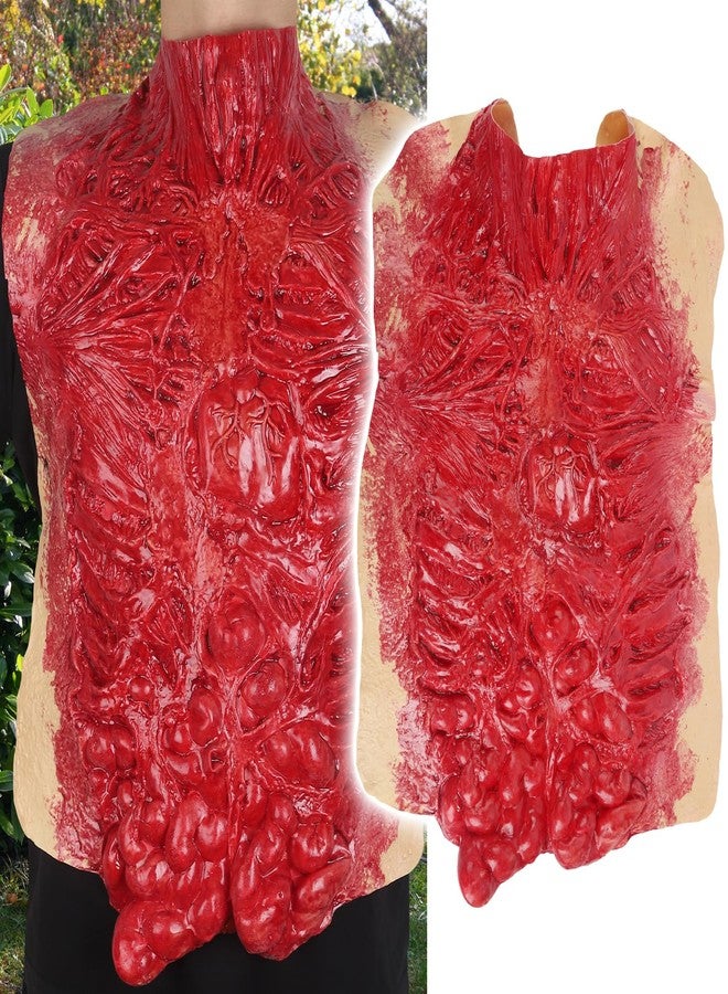 Junware 3D Halloween Body Parts Zombie Costume Bloody Intestine Torso Chest Fake Dead Body Creepy Horror Cosplay Haunted House Props - Image 1